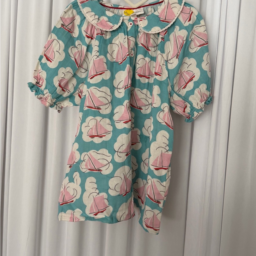 Mini Boden Blue and Pink Floral Dress